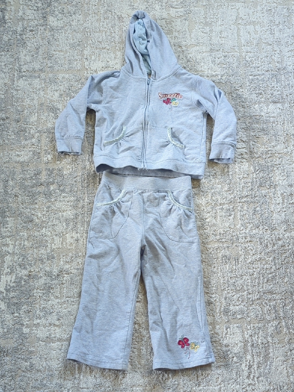 Faded Glory Light Blue Sweatsuit Size 3T